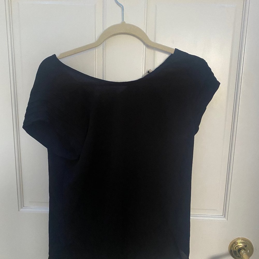 black top slightly sheer top